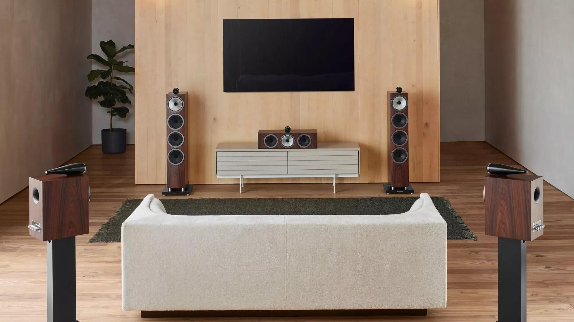 Control4 Touch panel in a able with a traditional home in the background